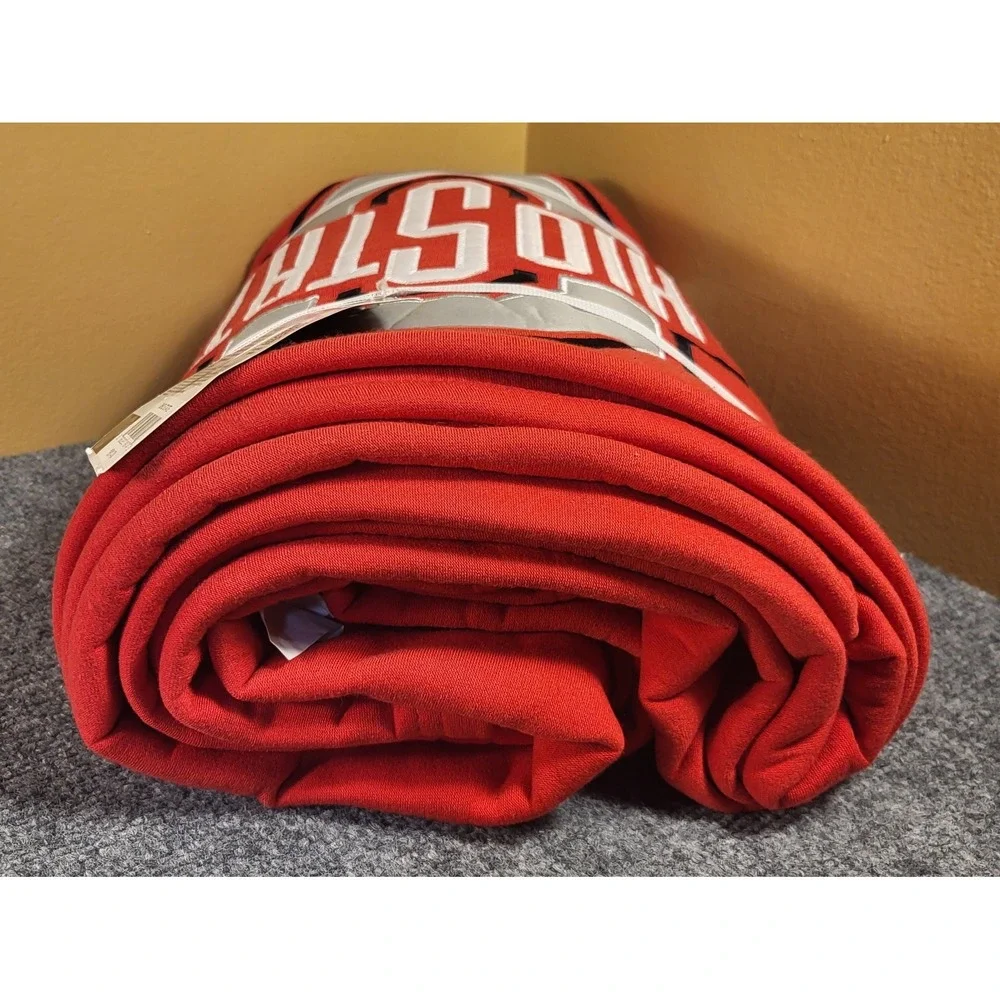 Ohio State Buckeyes NCAA Unisex Micro Raschel Red Throw Blanket (84